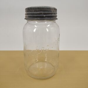 Canadian Mason Canning Jar Improved Gem Canada Zinc Lid glass seal Vintage